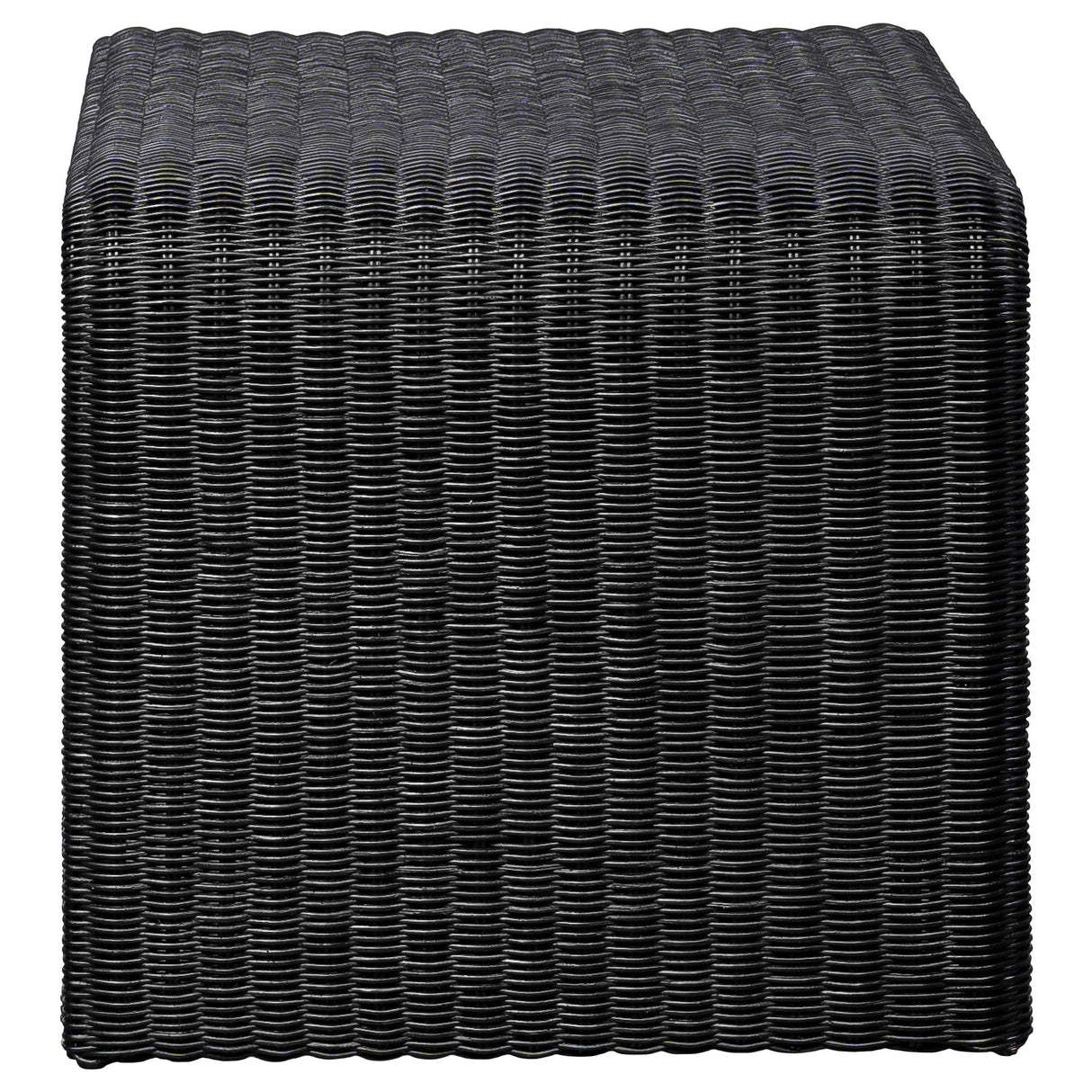  Coaster Furniture Cahya 708517 Woven Rattan Square End Table - Black IMAGE 5