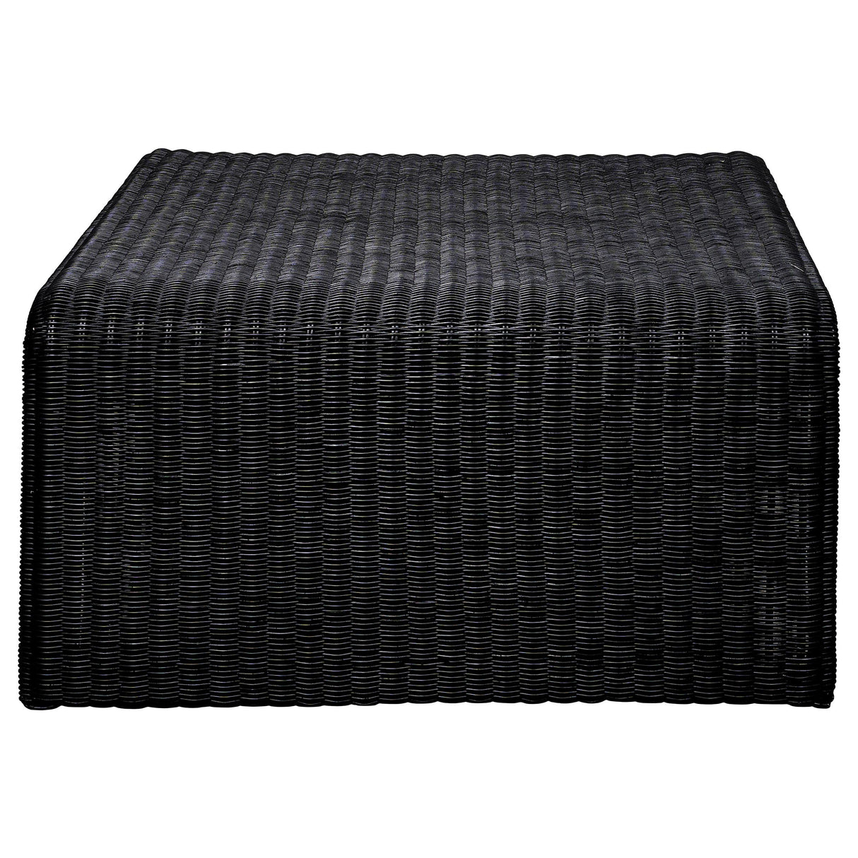  Coaster Furniture Cahya 708518 Woven Rattan Square Coffee Table - Black IMAGE 5