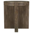  Coaster Furniture Kinkaid 710137 Round Solid Mango Wood End Table - Brown IMAGE 1