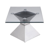  Coaster Furniture Jenny 710208 Glass Top Stainless Steel Coffee Table - Chrome IMAGE 5