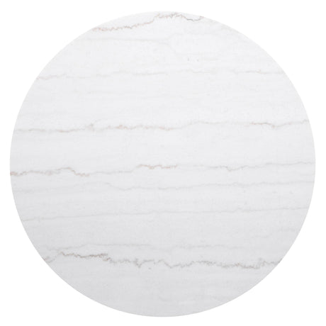  Coaster Furniture Jason 710418 Round Marble Top Coffee Table - White and Charcoal IMAGE 4