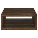  Coaster Furniture Frisco 710508 Square Engineered Wood Coffee Table - Dark Pine IMAGE 3