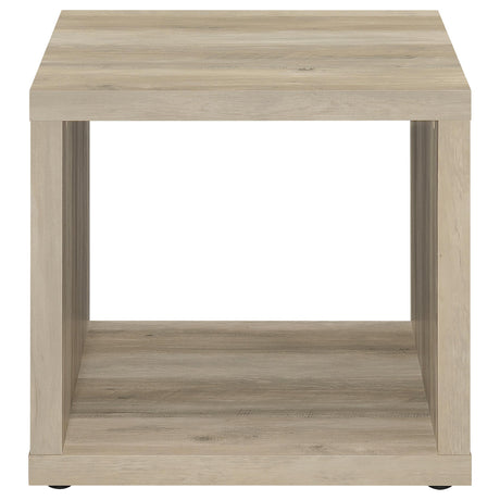  Coaster Furniture Frisco 710517 Square Engineered Wood Side End Table - Distressed Pine IMAGE 3