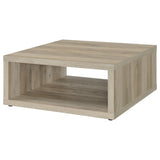  Coaster Furniture Frisco 710518 Square Engineered Wood Coffee Table - Distressed Pine IMAGE 4