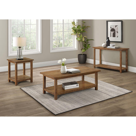  Coaster Furniture Payne 710546 Wood End Table with Shelf - Distressed Brown IMAGE 6