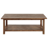  Coaster Furniture Payne 710548 Wood Coffee Table with Shelf - Distressed Brown IMAGE 2