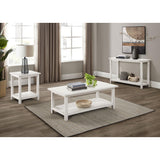  Coaster Furniture Payne 710556 Wood End Table with Shelf - Distressed White IMAGE 6