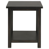  Coaster Furniture Payne 710566 Wood End Table with Shelf - Distressed Java IMAGE 2