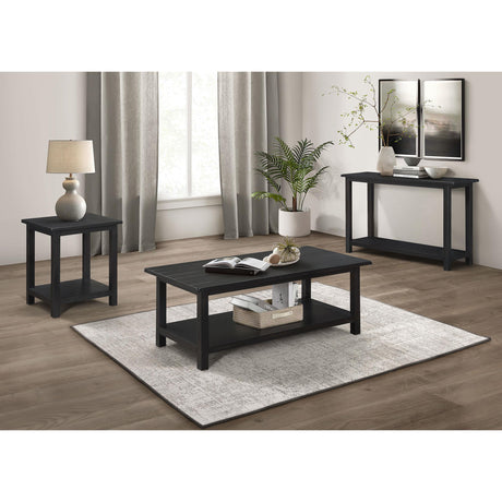  Coaster Furniture Payne 710566 Wood End Table with Shelf - Distressed Java IMAGE 6