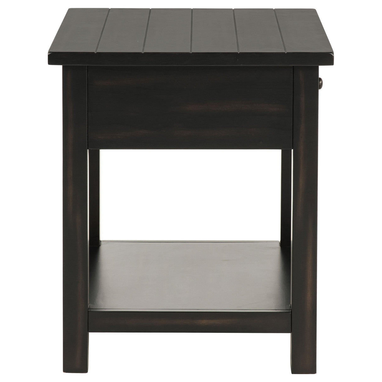 Coaster Furniture Payne 710567 1-Drawer Wood End Table with Shelf - Distressed Java IMAGE 6
