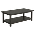  Coaster Furniture Payne 710568 Wood Coffee Table with Shelf - Distressed Java IMAGE 1