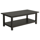  Coaster Furniture Payne 710568 Wood Coffee Table with Shelf - Distressed Java IMAGE 1