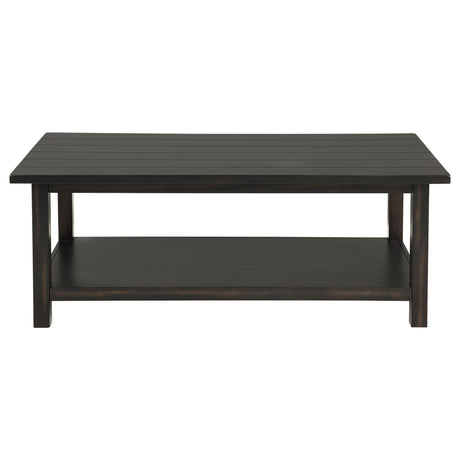  Coaster Furniture Payne 710568 Wood Coffee Table with Shelf - Distressed Java IMAGE 2