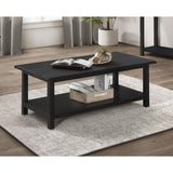  Coaster Furniture Payne 710568 Wood Coffee Table with Shelf - Distressed Java IMAGE 5