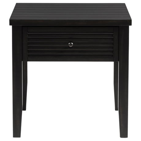  Coaster Furniture Concord 710577 1-Drawer Square End Table - Distressed Java IMAGE 4