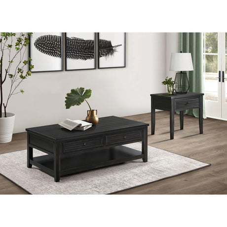  Coaster Furniture Concord 710577 1-Drawer Square End Table - Distressed Java IMAGE 8