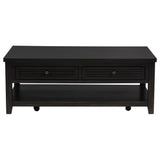  Coaster Furniture Concord 710578 2-Drawer Rectangular Coffee Table - Distressed Java IMAGE 4
