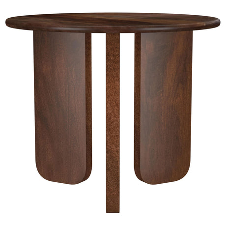  Coaster Furniture Dale 721997 Round Solid Mango Wood Side End Table - Brown IMAGE 3