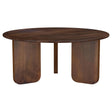  Coaster Furniture Dale 721998 Round Solid Mango Wood Coffee Table - Brown IMAGE 1