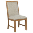  Coaster Furniture Bruner 109102 Upholstered Side Chair - Natural Brown IMAGE 1