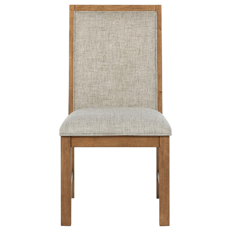  Coaster Furniture Bruner 109102 Upholstered Side Chair - Natural Brown IMAGE 3