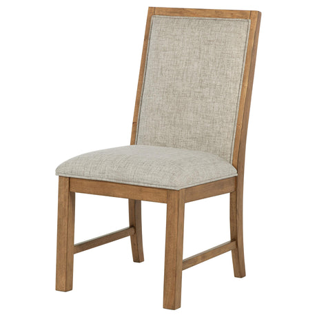  Coaster Furniture Bruner 109102 Upholstered Side Chair - Natural Brown IMAGE 4