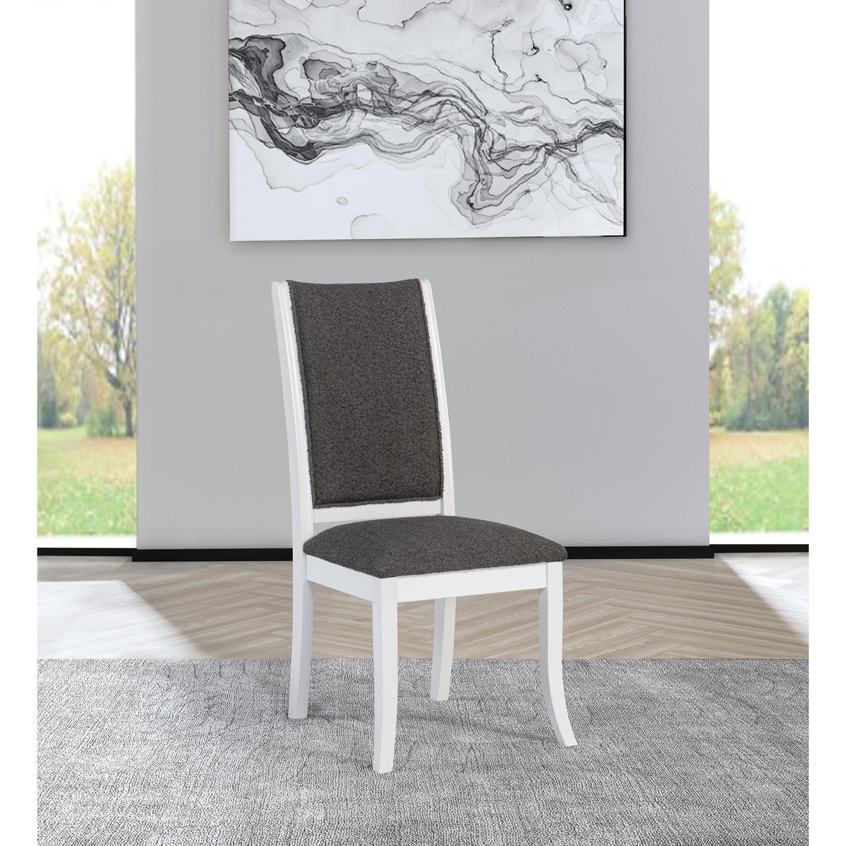  Coaster Furniture Judd 109332 Upholstered Dining Side Chair - Pearl White IMAGE 2