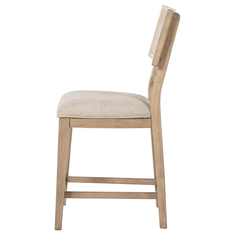  Coaster Furniture Kailani 109389 Rattan Cane Counter Side Chair - Beige Oak IMAGE 5