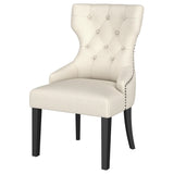  Coaster Furniture Baney 115572 Fabric Upholstered Dining Side Chair - Beige and Black IMAGE 4