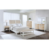  Coaster Furniture Bexhill 223476 Upholstered Rectangular Bench with Shelf - White IMAGE 5