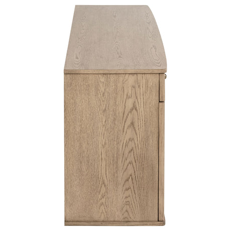  Coaster Furniture Kailani 109385 4-Door Cane Sideboard Buffet Cabinet - Beige Oak IMAGE 10