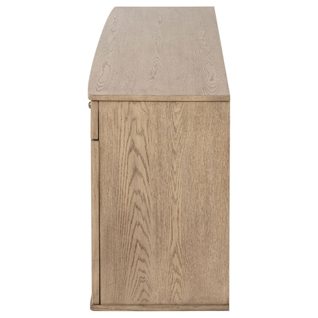  Coaster Furniture Kailani 109385 4-Door Cane Sideboard Buffet Cabinet - Beige Oak IMAGE 6