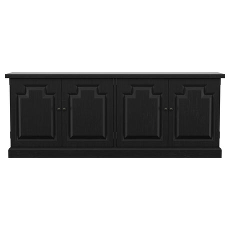  Coaster Furniture Florence 115535 4-door Dining Sideboard Buffet - Distressed Black IMAGE 3