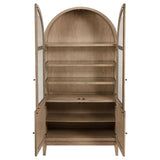  Coaster Furniture Kailani 109386 4-Door Cane Dining Vitrine Display Cabinet - Beige Oak IMAGE 4