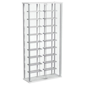  Coaster Furniture Montara 182037 Tempered Glass Wine Storage LED Curio Cabinet - Chrome IMAGE 1
