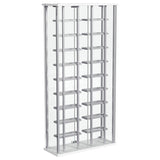  Coaster Furniture Montara 182037 Tempered Glass Wine Storage LED Curio Cabinet - Chrome IMAGE 13