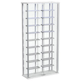  Coaster Furniture Montara 182037 Tempered Glass Wine Storage LED Curio Cabinet - Chrome IMAGE 4