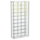  Coaster Furniture Montara 182037 Tempered Glass Wine Storage LED Curio Cabinet - Chrome IMAGE 7