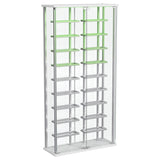  Coaster Furniture Montara 182037 Tempered Glass Wine Storage LED Curio Cabinet - Chrome IMAGE 8