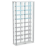  Coaster Furniture Montara 182037 Tempered Glass Wine Storage LED Curio Cabinet - Chrome IMAGE 9