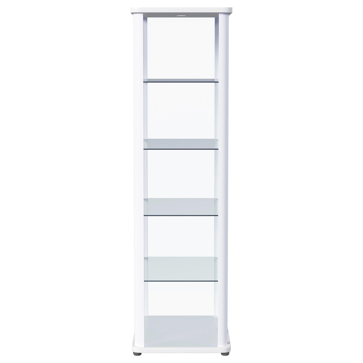  Coaster Furniture Aero 950399 5-shelf Display Curio Cabinet with LED Lighting - White IMAGE 11