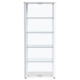  Coaster Furniture Aero 950399 5-shelf Display Curio Cabinet with LED Lighting - White IMAGE 6