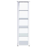  Coaster Furniture Aero 950399 5-shelf Display Curio Cabinet with LED Lighting - White IMAGE 8