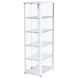  Coaster Furniture Aero 950399 5-shelf Display Curio Cabinet with LED Lighting - White IMAGE 9