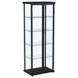  Coaster Furniture Aero 950400 4-shelf Display Curio Cabinet with LED Lighting - Black IMAGE 1