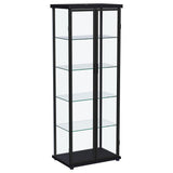  Coaster Furniture Aero 950400 4-shelf Display Curio Cabinet with LED Lighting - Black IMAGE 1