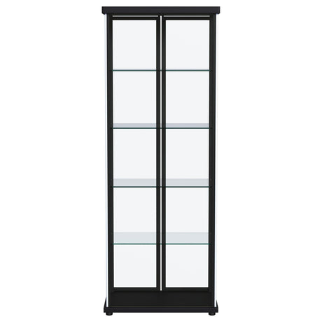  Coaster Furniture Aero 950400 4-shelf Display Curio Cabinet with LED Lighting - Black IMAGE 10