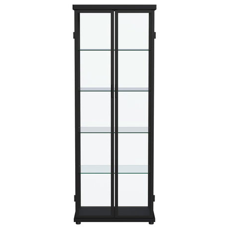  Coaster Furniture Aero 950400 4-shelf Display Curio Cabinet with LED Lighting - Black IMAGE 6