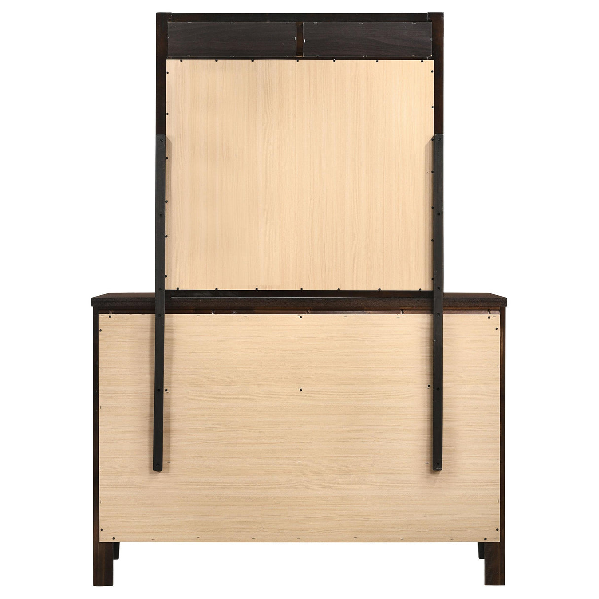  Coaster Furniture Carlton 202093M 6-Drawer Dresser with Mirror - Cappuccino IMAGE 7