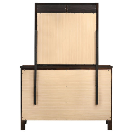  Coaster Furniture Carlton 202093M 6-Drawer Dresser with Mirror - Cappuccino IMAGE 7
